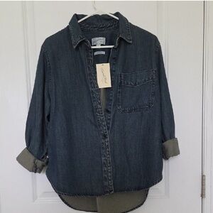 Universal Thread Dark Blue Denim Shirt